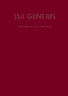 Bokomslag: Sui generis